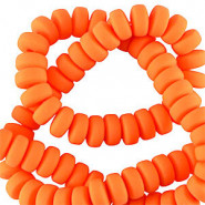 Polymeer kralen rondellen 7mm - Orange